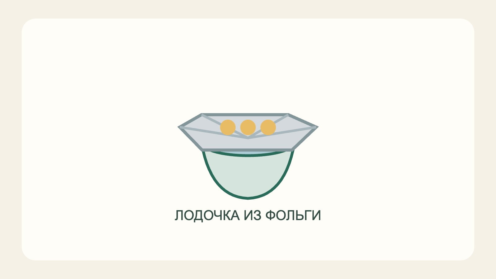 Лодочка из фольги с грузами на воде
