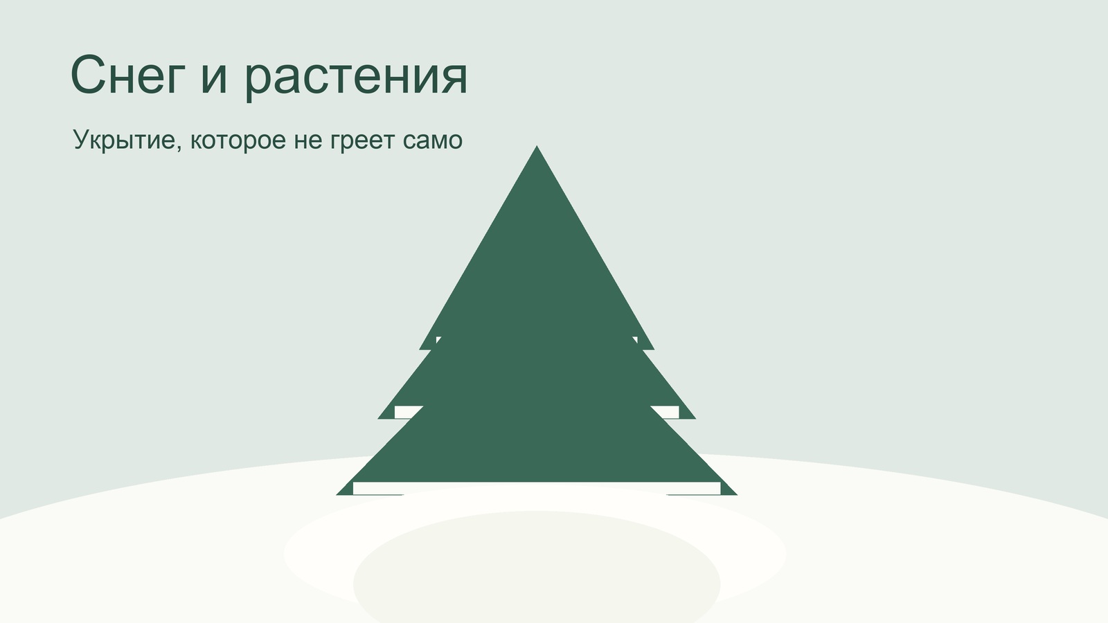 Ель среди снега